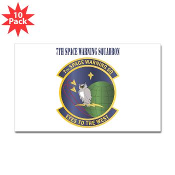 7SWS - M01 - 01 - 7th Space Warning Squadron With Text - Sticker (Rectangle 10 pk)